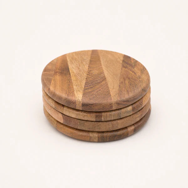 TriGrain Wooden Coasters sets of 4 pcs