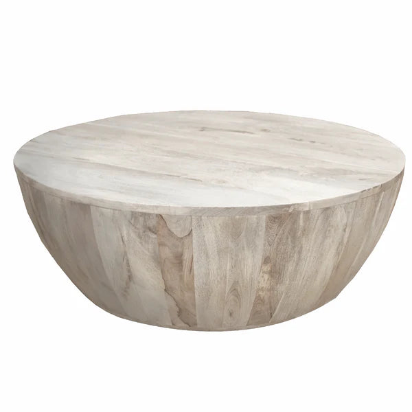 Mango Solid Wood Drum Coffee Table