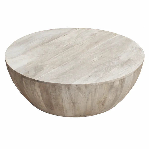 Mango Solid Wood Drum Coffee Table