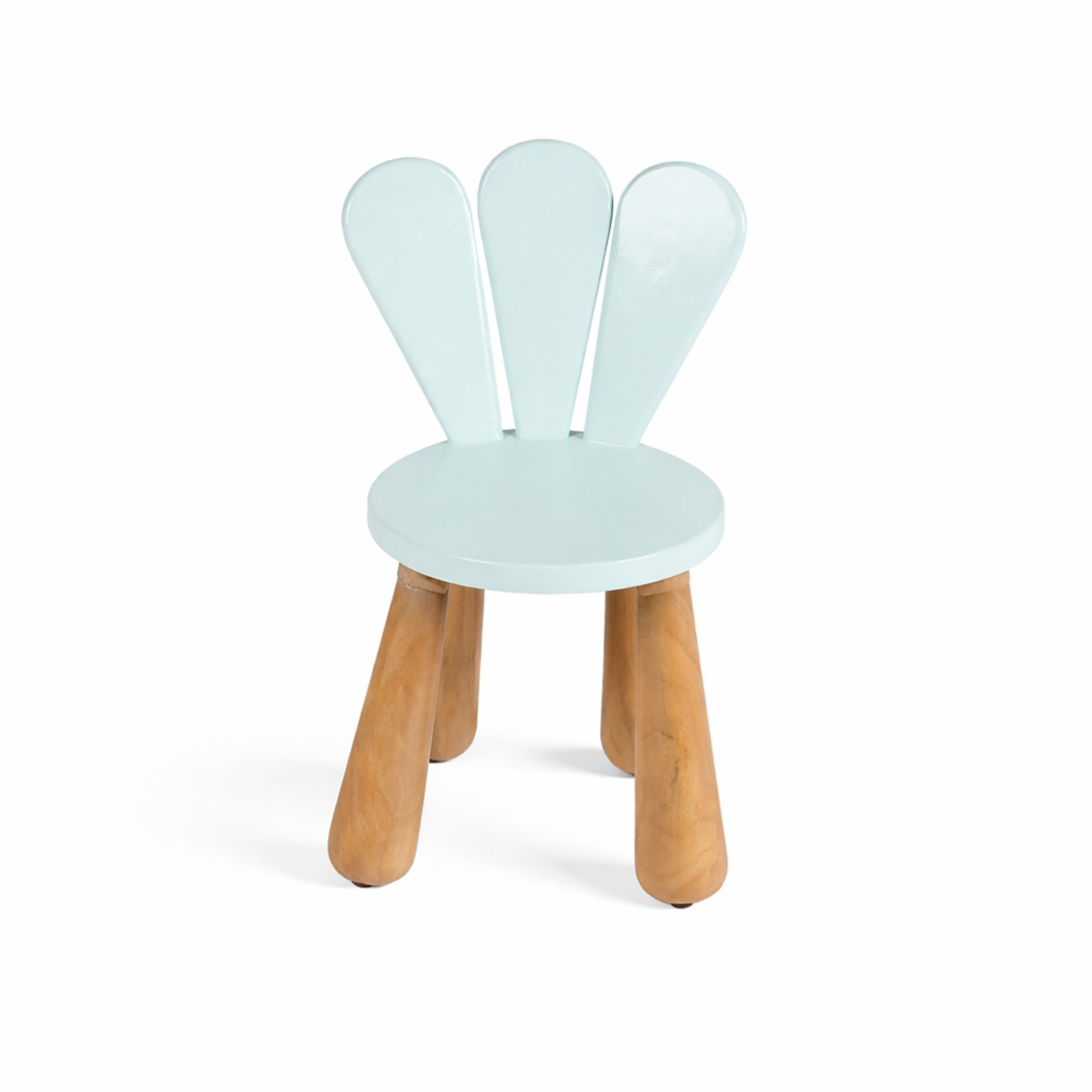 Blue petal kids chair top view 