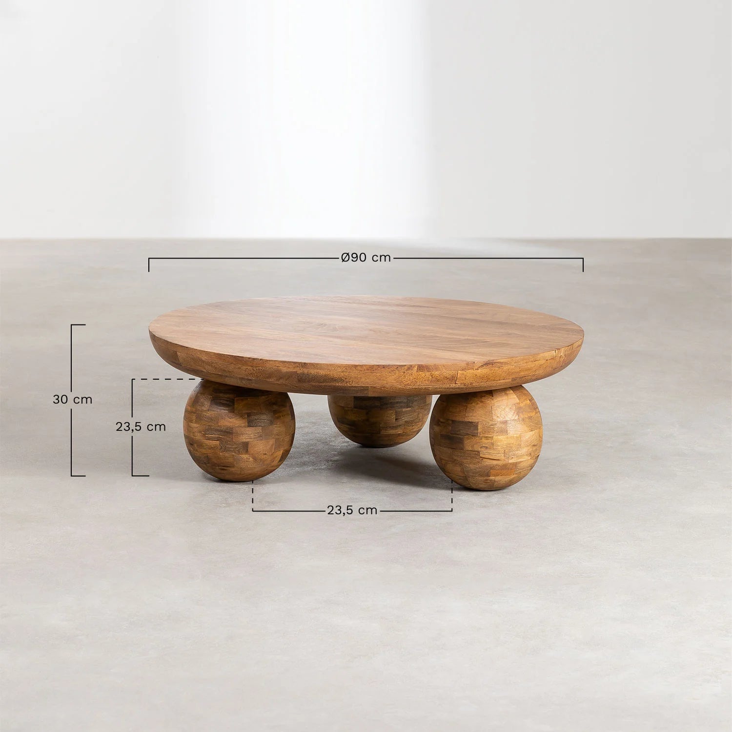 Solstice Round Coffee Table | Mango Solid Wood