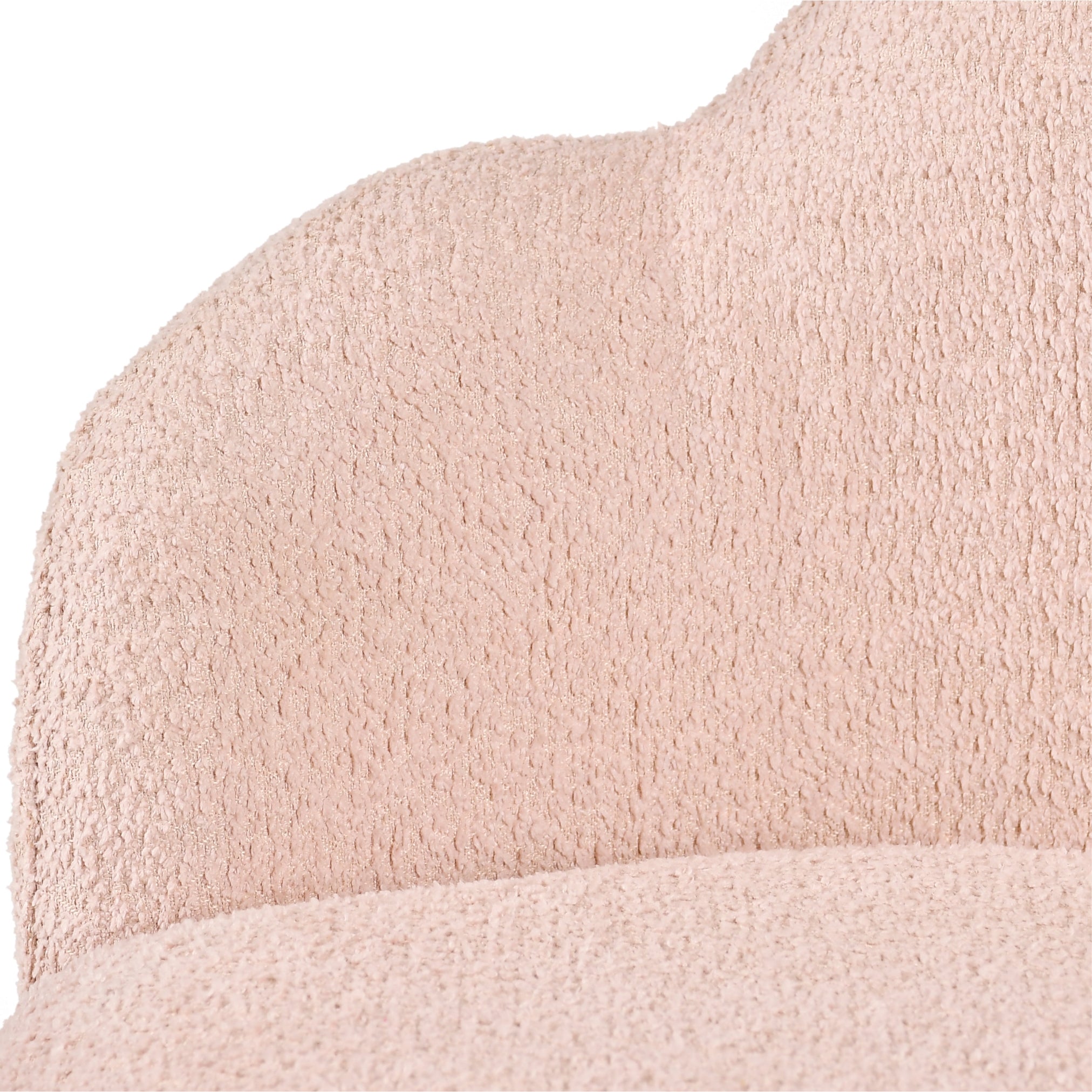 Top view of Cove kids lounge chair showing curved armrest and seat design