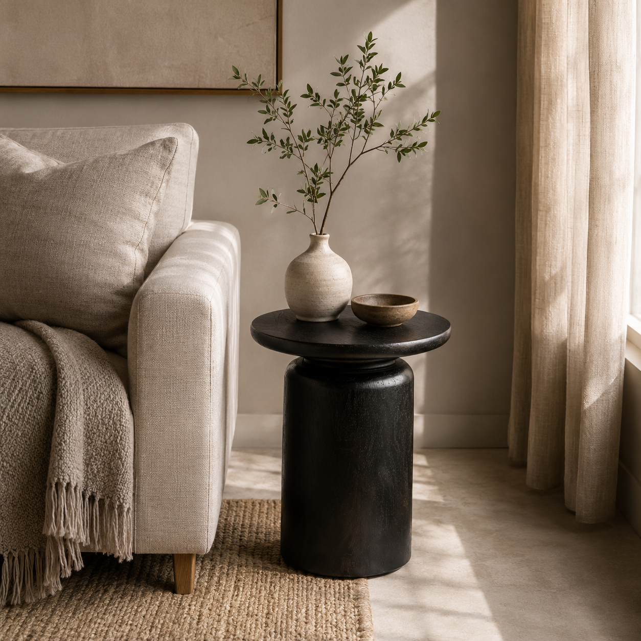 Obsidian Side Table