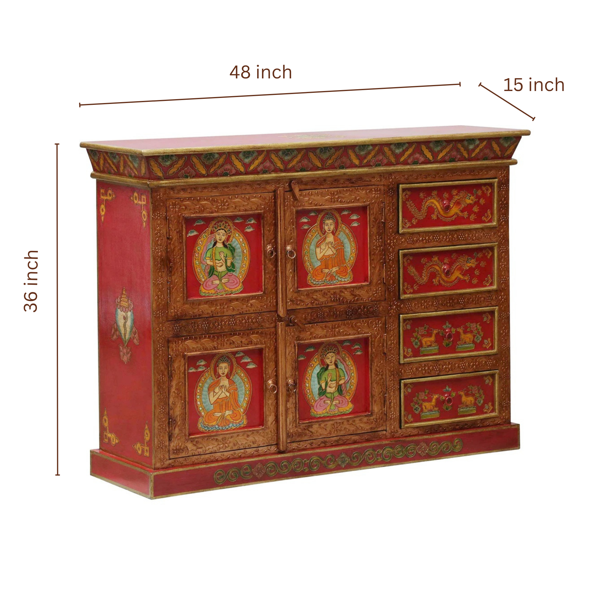 Heritage Panel Sideboard dimensions and size specifications for living room and dining room furniture