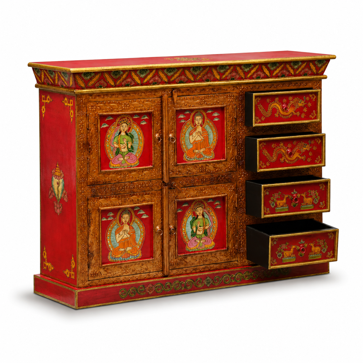 Heritage Panel Sideboard highlighting multiple drawers and cabinet storage for home organization