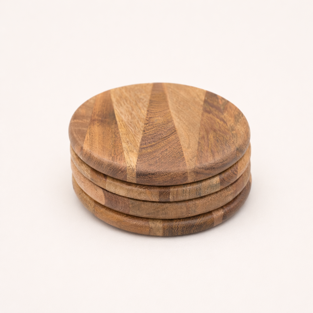 TriGrain Wooden Coasters (Set of 4 )