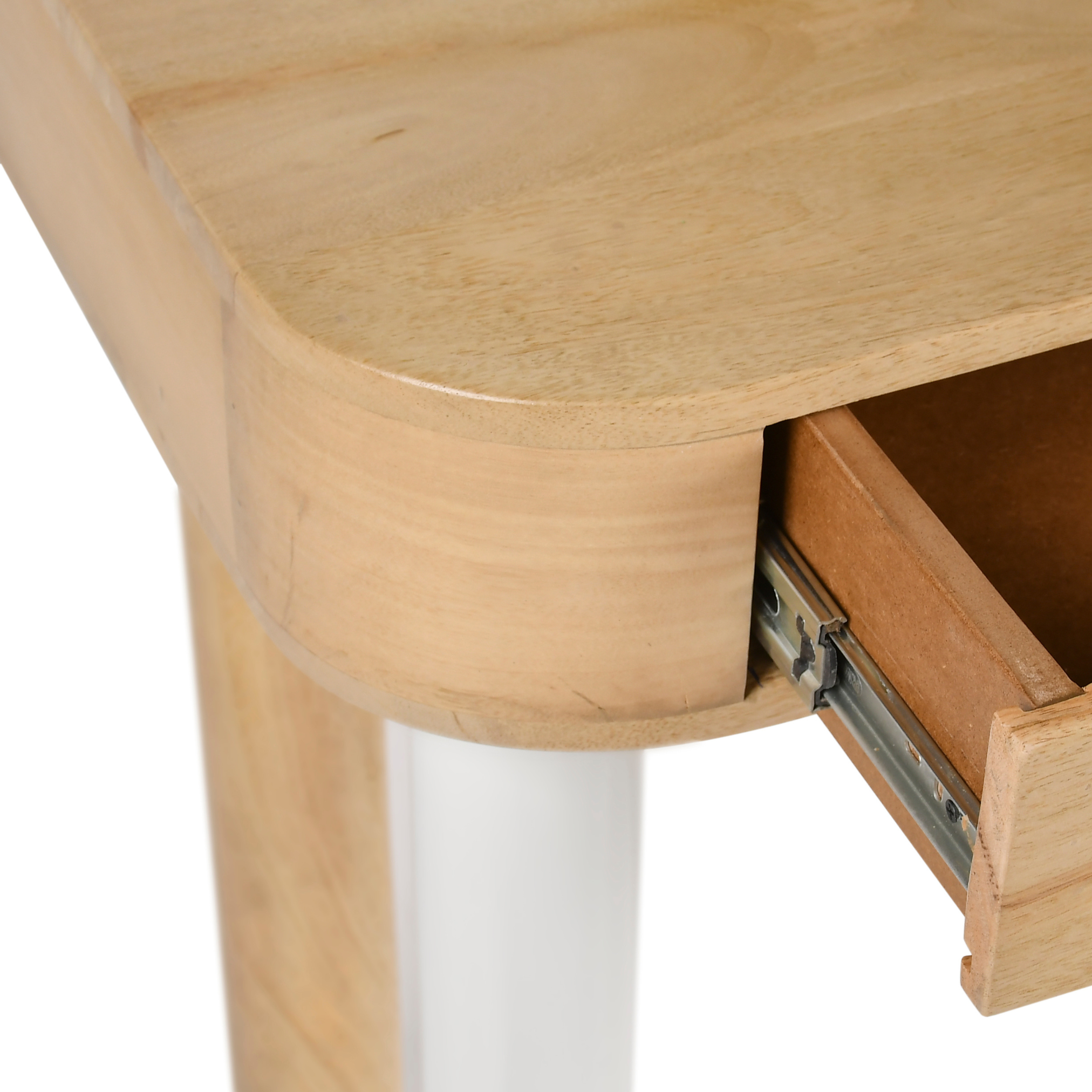 Close-up of drawer mechanism in Poise wooden kids dressing table