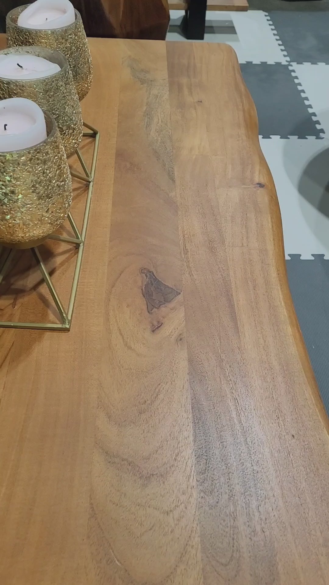 Live Edge Solid Acacia Wood Coffee Table