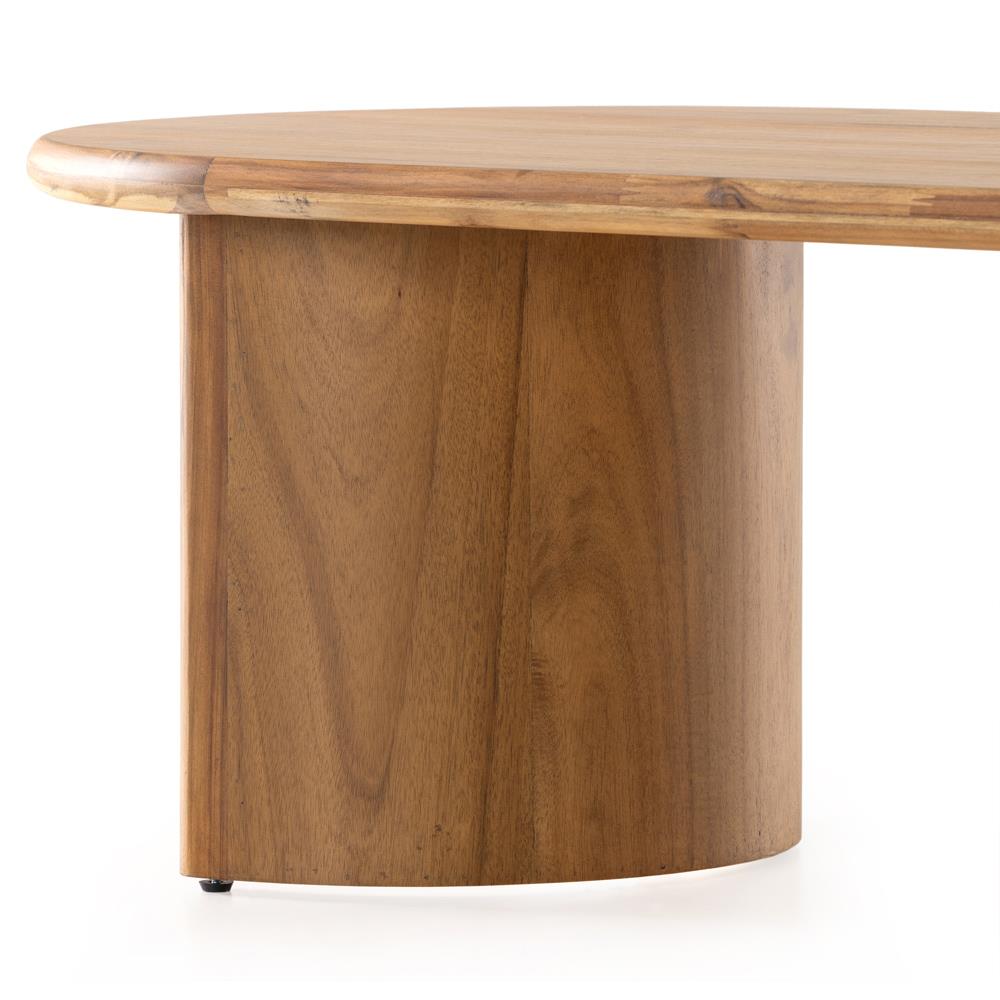 Oval Acacia Solid Wood Coffee Table