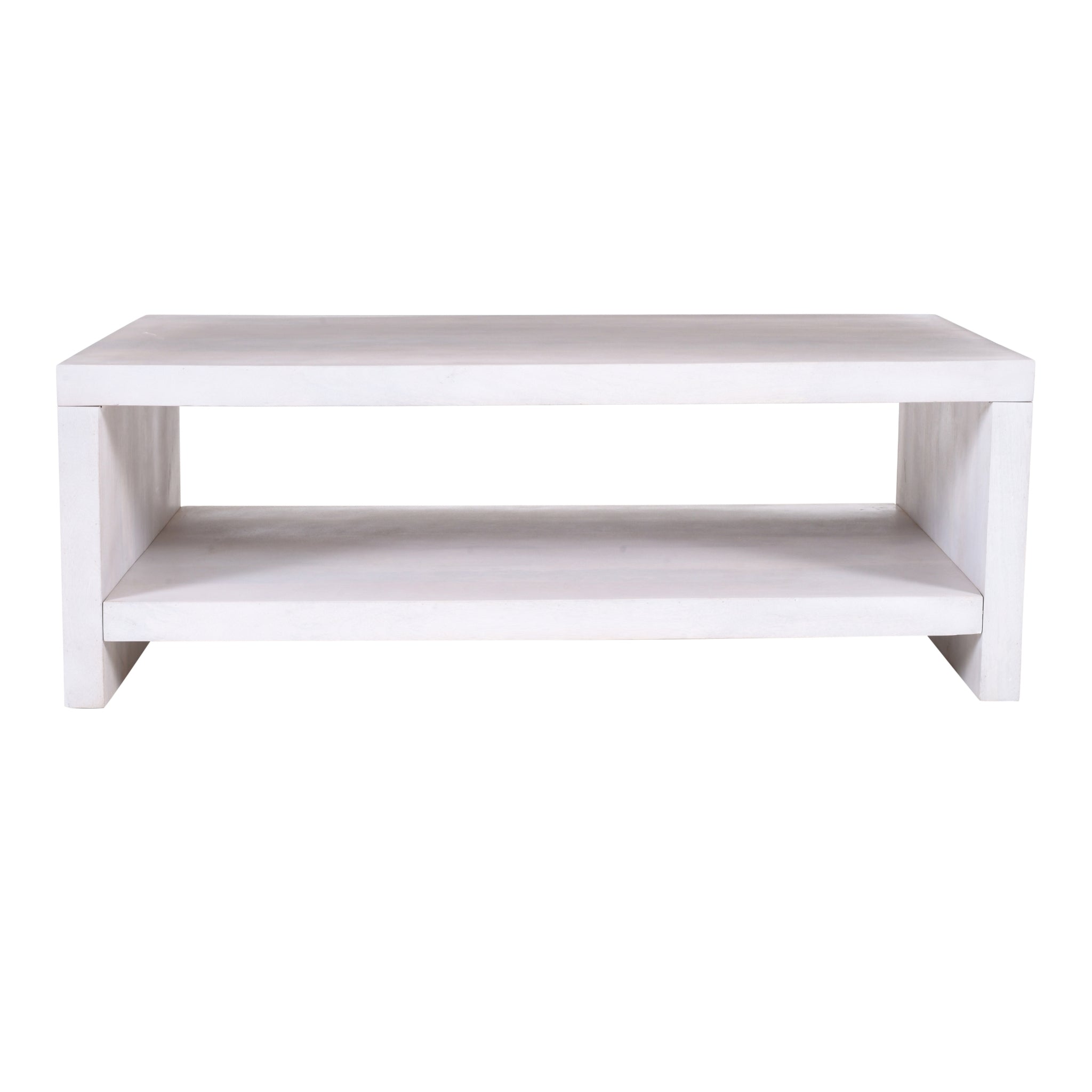 rectangular mango wood coffee table with clean modern design for living room