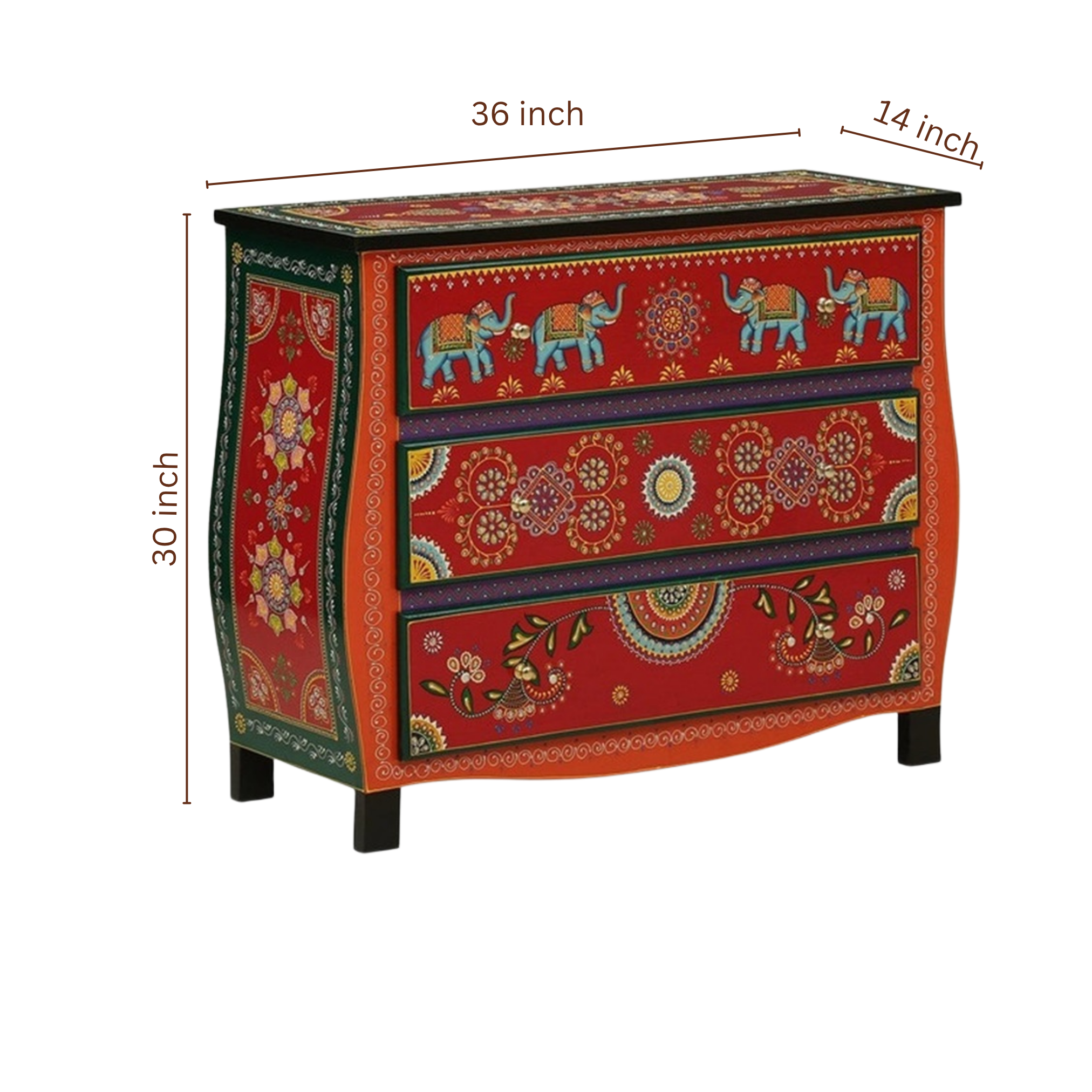 Royal Parade Chest dimensions and size details for bedroom and living room storage