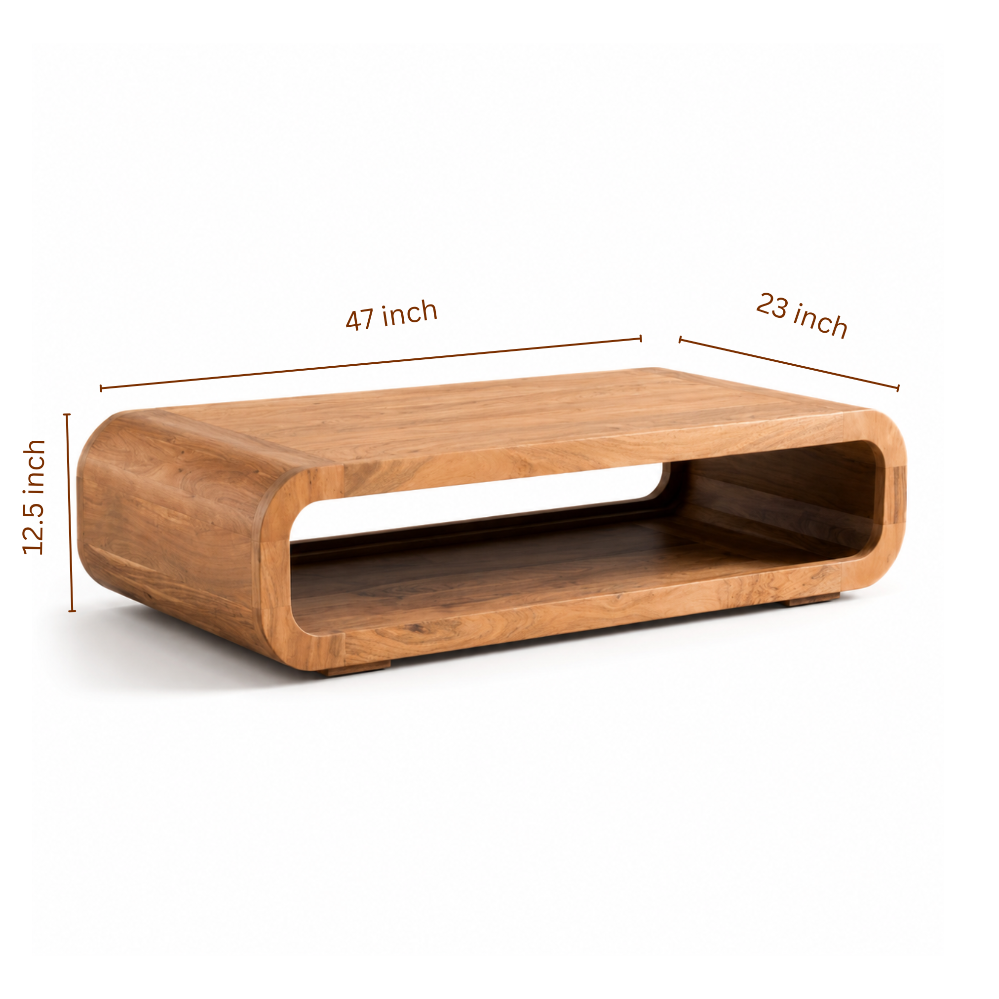 Dimension image of Tashan Rectangular Acacia Wood Coffee Table