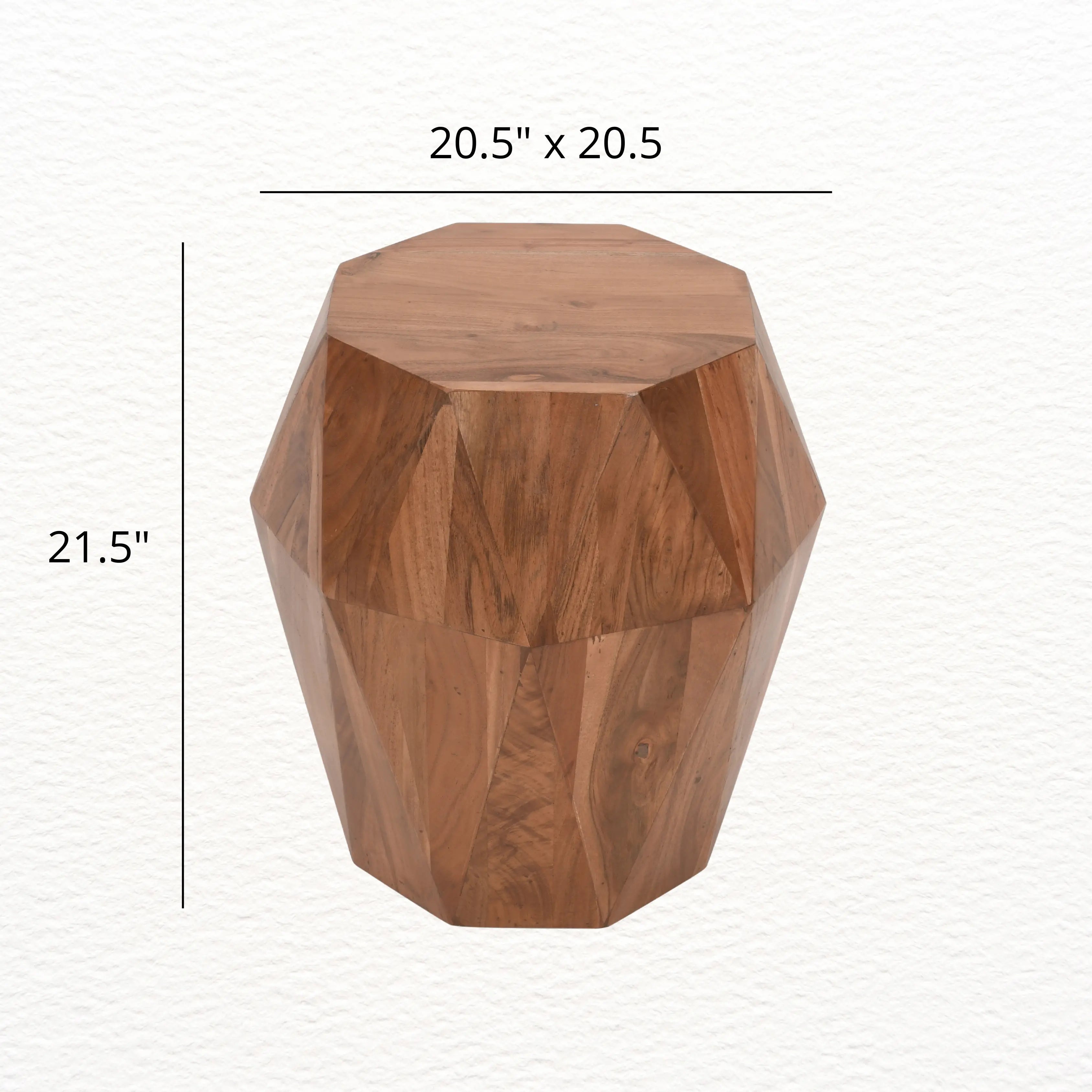 Imperial End Table | Acacia Wood | Diamond Shape