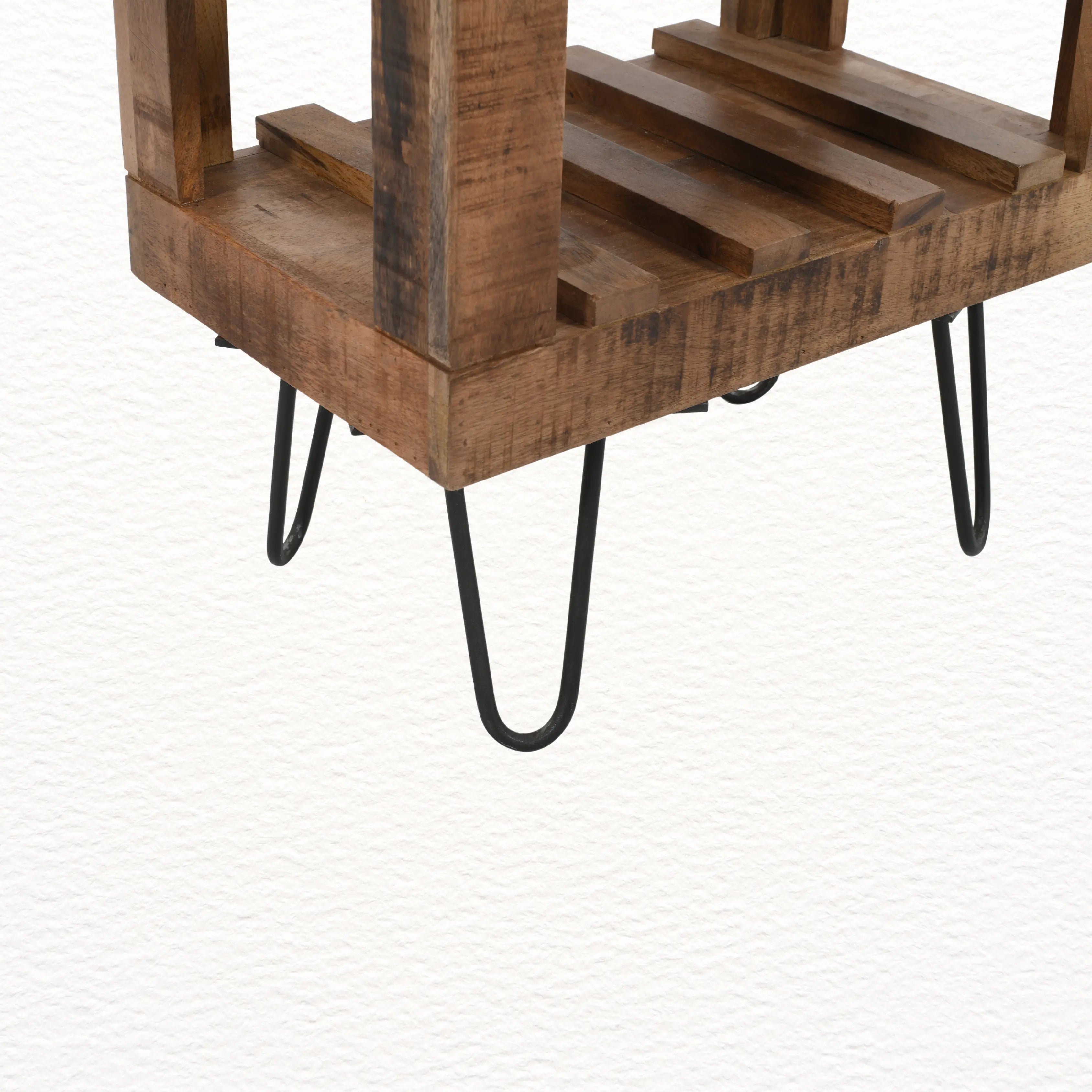 Bar Cabinet | Mango Wood | Metal Legs | Handcrafted