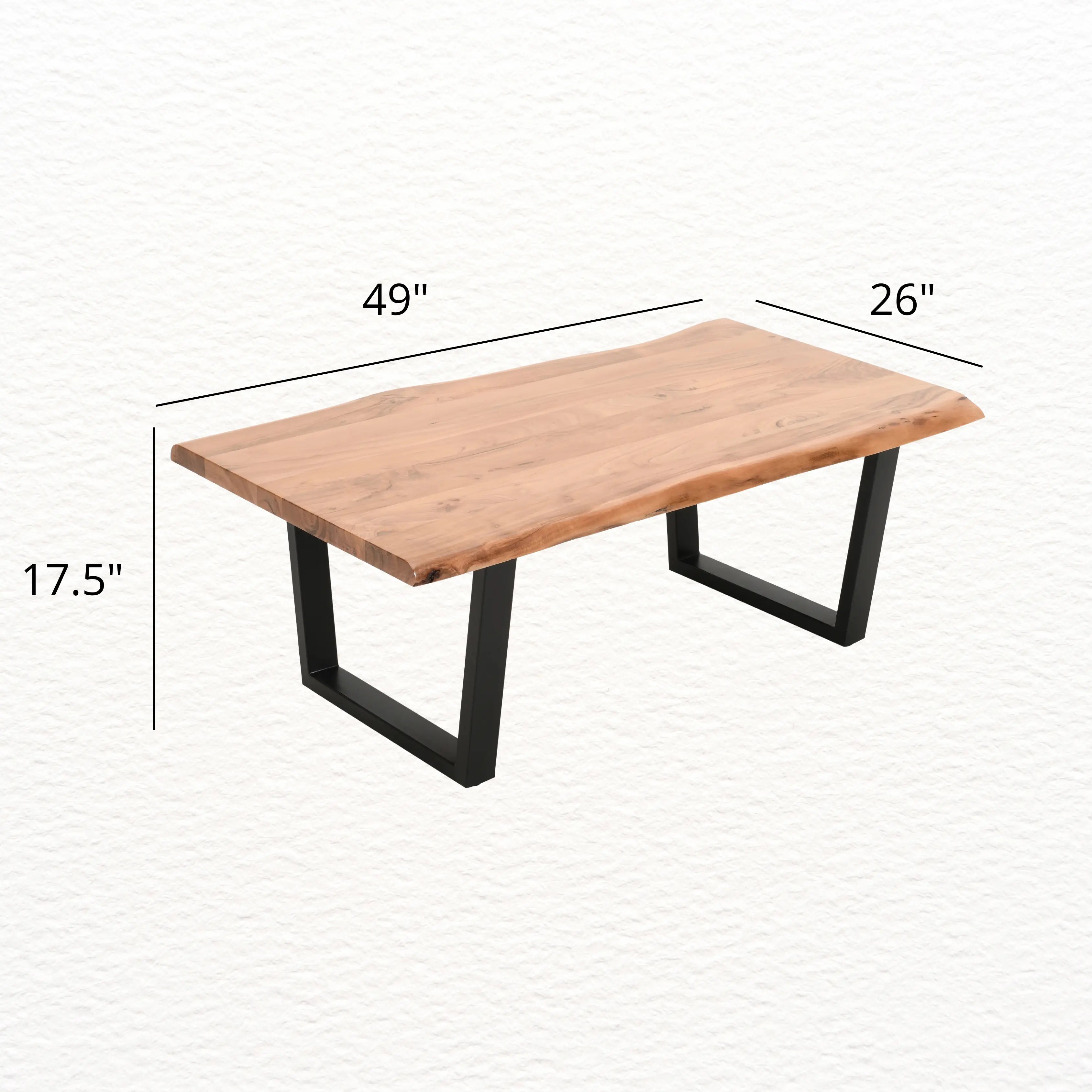 Live Edge Acacia Solid Wood Coffee Table