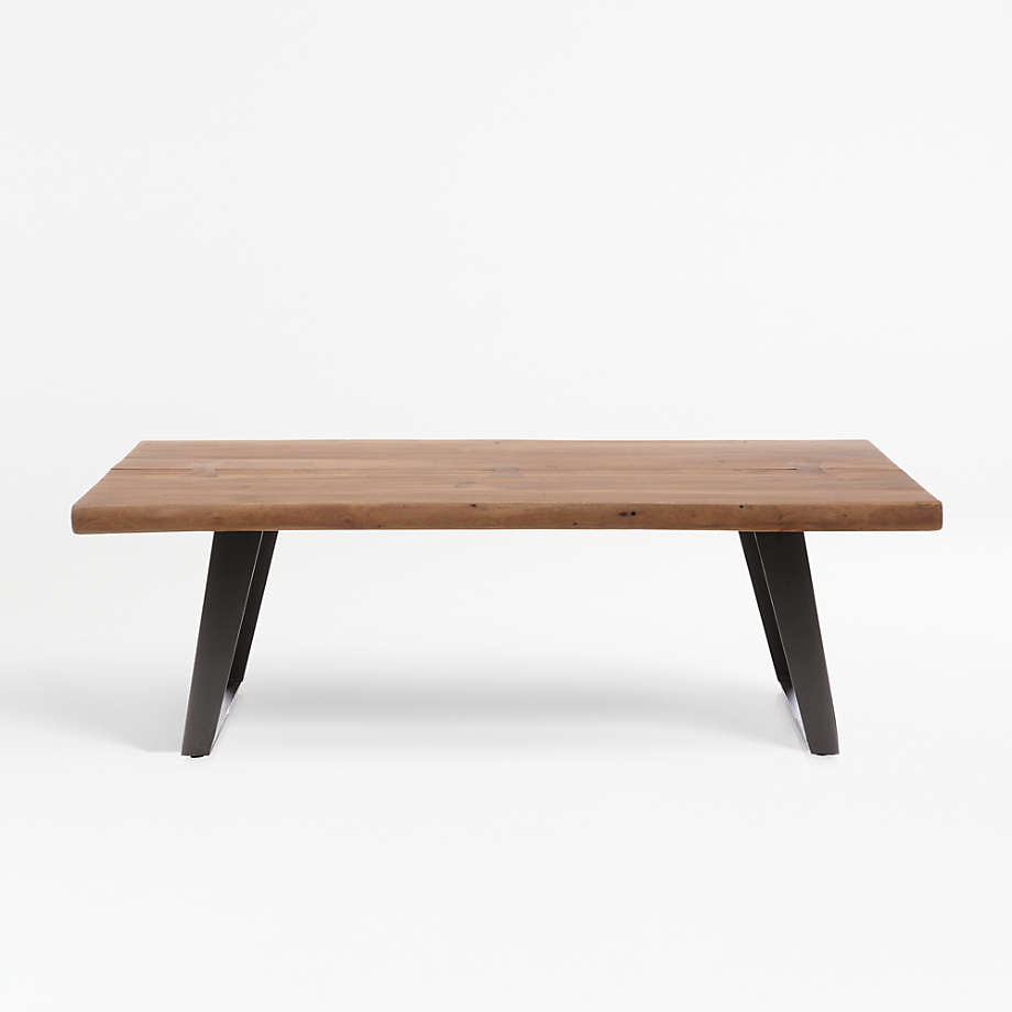 Fusion Coffee Table | Live Edge Solid Wood | Metal Legs